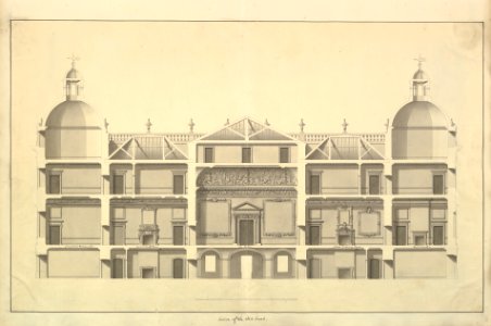 Section of the West Front, Houghton Hall, Norfolk MET DP829082