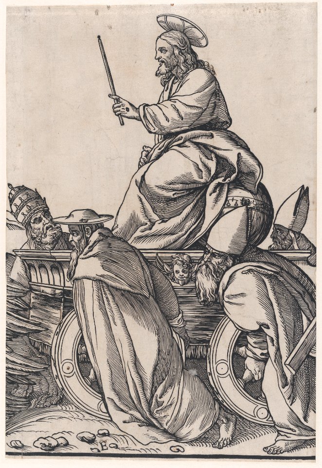 Section E- Christ riding on a triumphal cart, from The Triumph of Christ MET DP875522