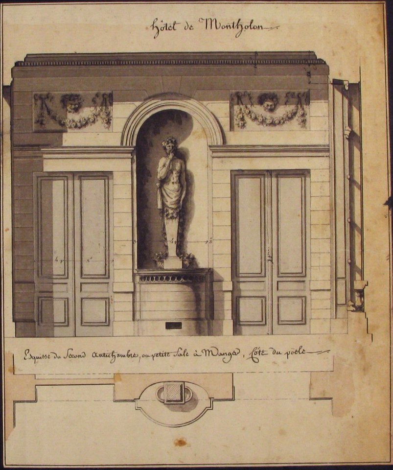 Section and Plan of the Small Dining Room of the Hôtel de Montholon MET 1970.736.44