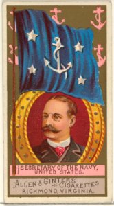 Secretary of the Navy, United States, from the Naval Flags series (N17) for Allen & Ginter Cigarettes Brands MET DP834941