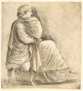 Seated Woman in Profile after Antique Bas Relief MET DP817442