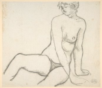 Seated Nude Leaning on Her Left Hand MET DP811911