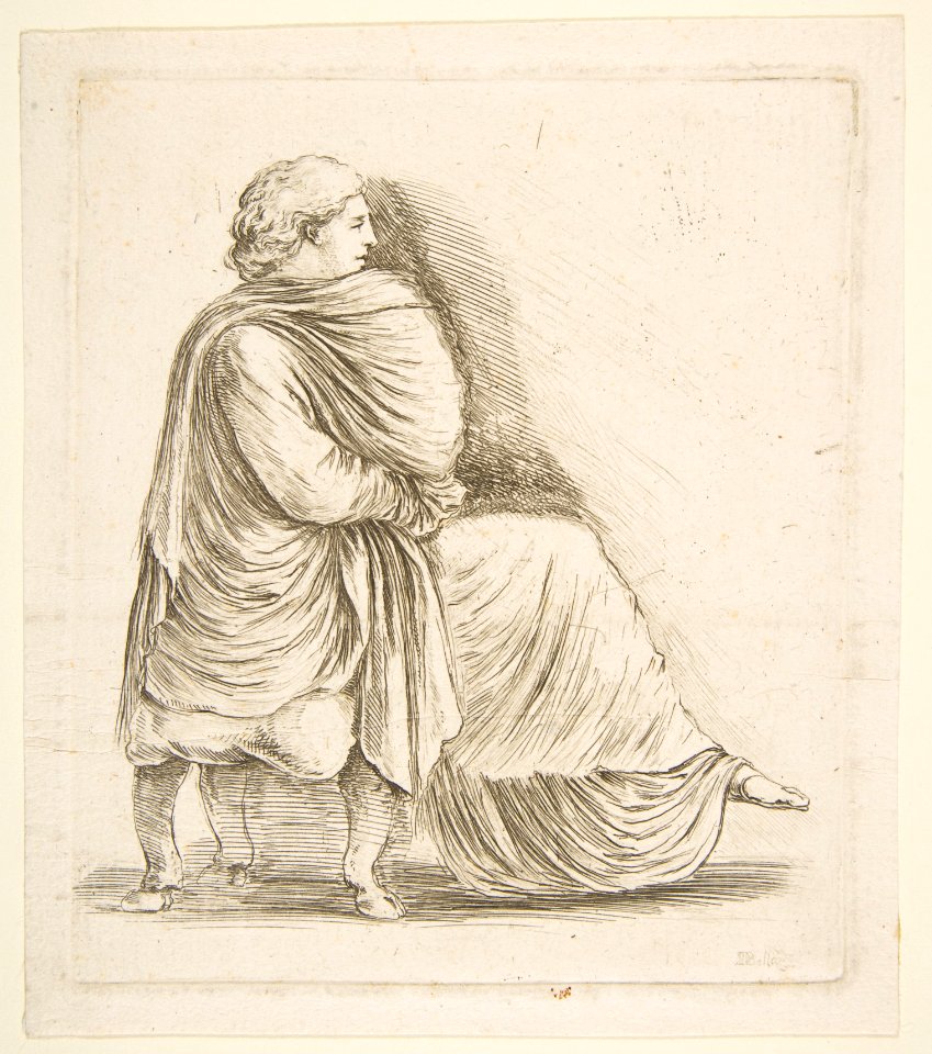 Seated Woman in Profile after Antique Bas Relief MET DP817548