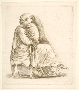 Seated Woman in Profile after Antique Bas Relief MET DP817548