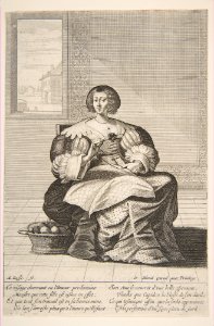 Seated Woman Working on a Tapestry MET DP818192