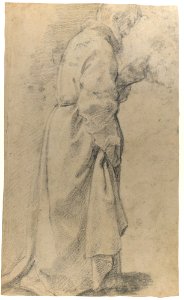 Seated Male Figure with the Head of an Onlooker (recto); Standing Male Figure in a Monk's Habit (verso) MET DP123328