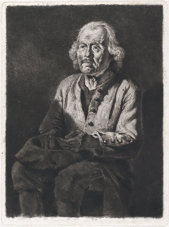 Seated Beggar- Portrait of Old Girard, a Peasant from Chasselay MET DP874578