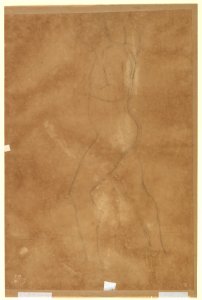 Seated Male Nude; verso, Male Nude Walking MET DP819630