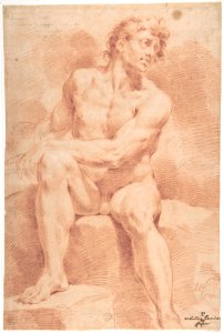 Seated Male Nude MET DP801350