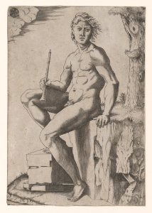 Seated Man Holding a Flute MET DP872694