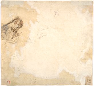 Seated Sibyl and Attendant Genius (recto); Study of the Head of a Horse in Profile (verso) MET DP810255