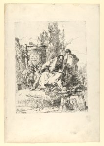 Seated magician, boy and four figures from the Scherzi di Fantasia MET DP854159