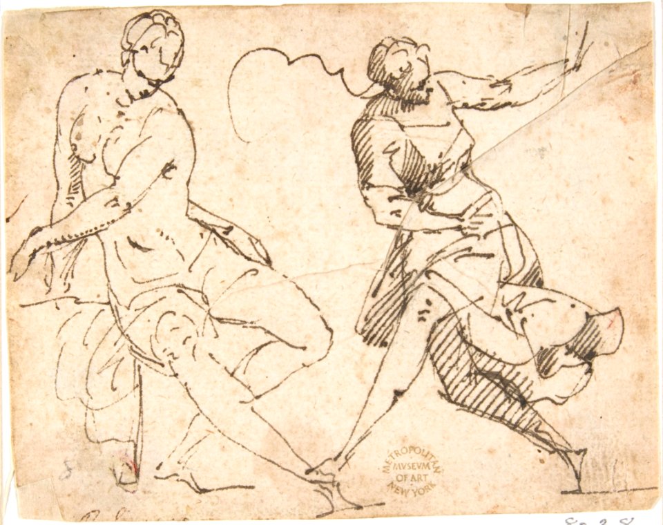 Seated Female Nude and Dancing Female Figure MET DP807567