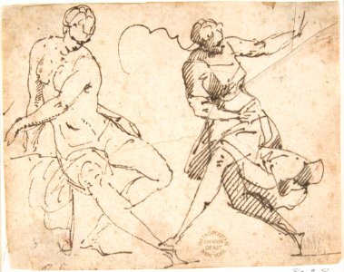 Seated Female Nude and Dancing Female Figure MET DP807567