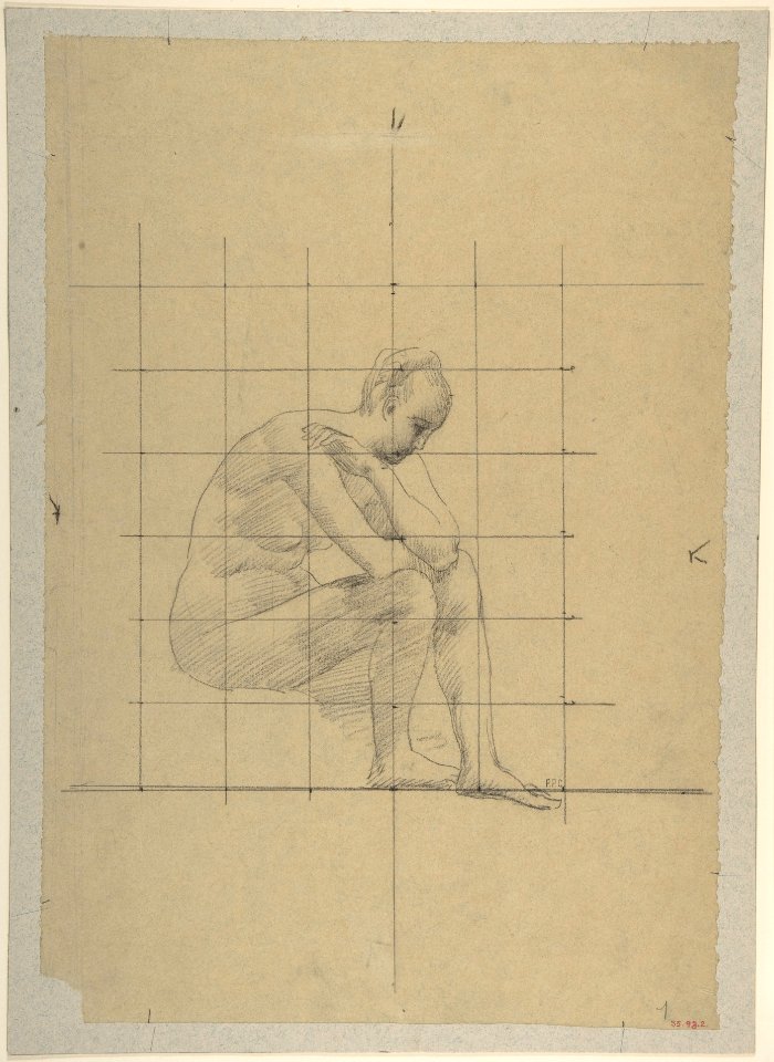 Seated Figure- Study for “A Vision of Antiquity” MET DP807966