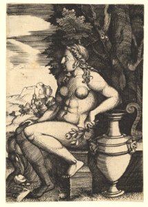 Seated nude next to a vase MET DP828517