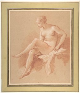 Seated female nude MET DP809657