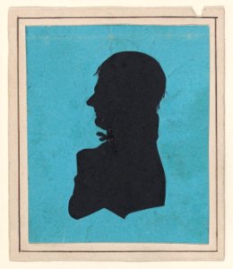 Silhouette of a man facing left Met DP887372