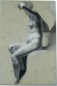 Seated Female Nude (recto); Standing Male Nude (verso) MET DT10963