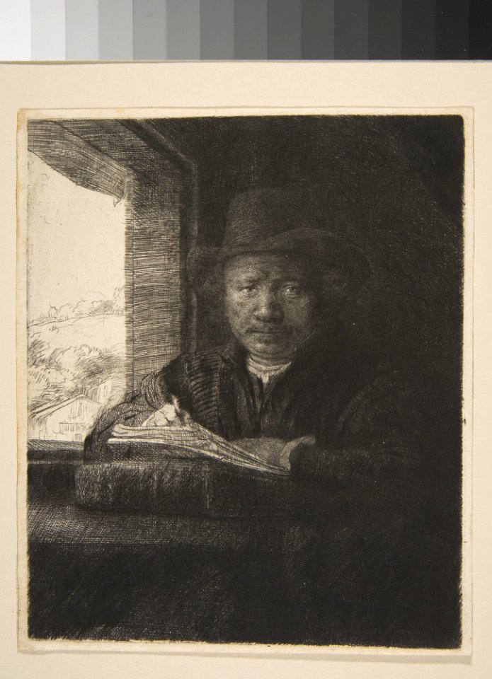 Self-Portrait Drawing at a Window MET DP814723