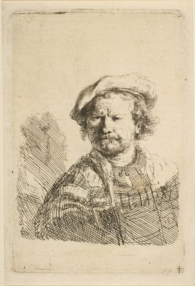 Self-Portrait in a Flat Cap and Embroidered Dress MET DP814550