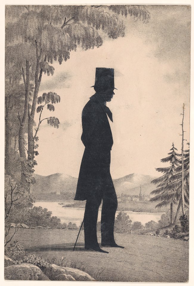 Silhouette of Edward Worth of Saco, Maine Met DP887325