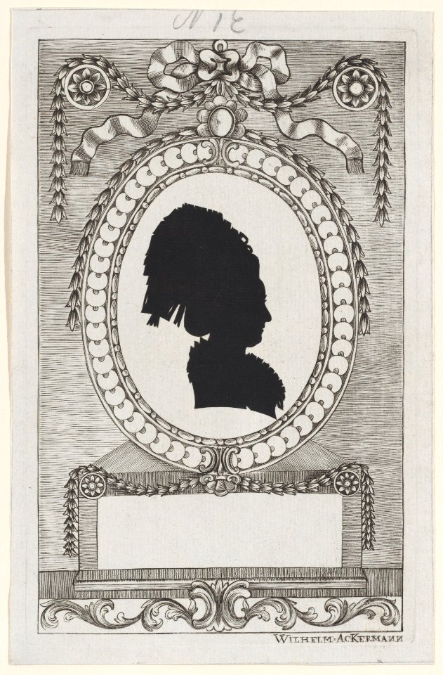 Silhouette of Gräfin Enzenberg, Stiftsfräulein Met DP887333