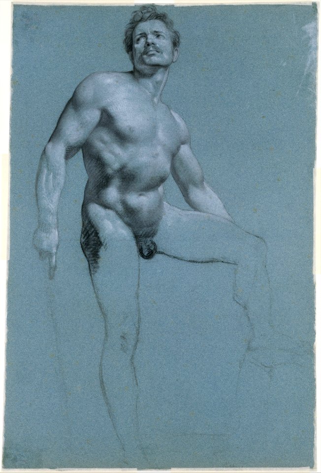 Seated Female Nude (recto); Standing Male Nude (verso) MET DT10964