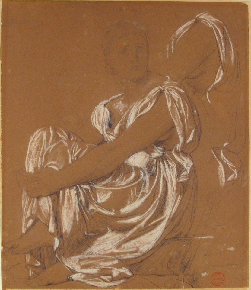 Seated Female Figure. Study for the Figure of the Iliad in- The Apotheosis of Homer MET 1972.118.219