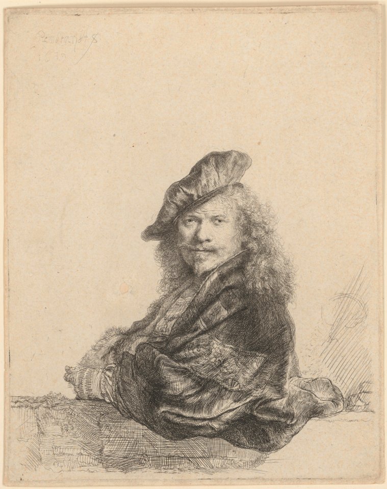 Self-Portrait Leaning on a Stone Sill MET DP147767