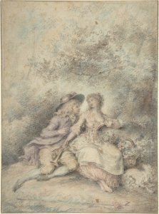 Seated Couple in a Bower MET DP808806