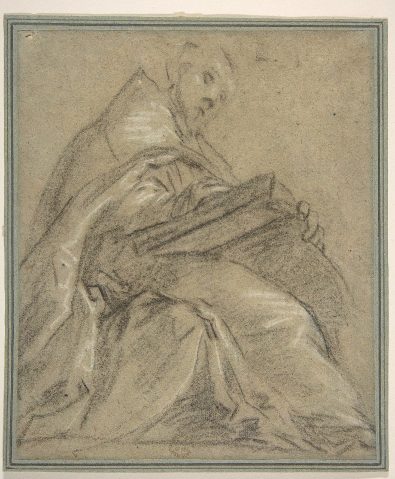 Seated Doctor of the Church Reading (Saint Ambrose or Saint Gregory) MET DP810944