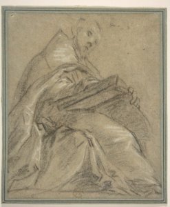 Seated Doctor of the Church Reading (Saint Ambrose or Saint Gregory) MET DP810944