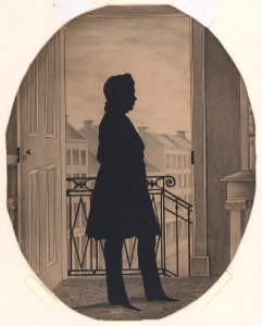 Silhouette of a Young Man Before an Open Window, Facing Right Met DP887319