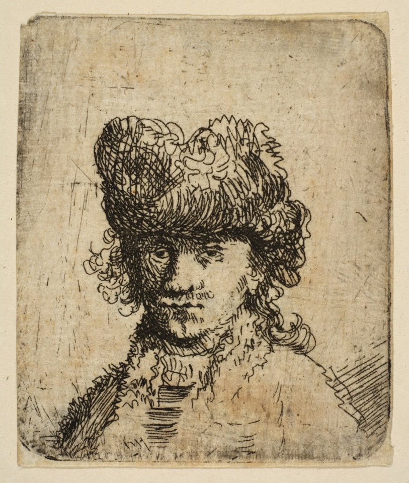 Self-Portrait in a Fur Cap- Bust MET DP814315