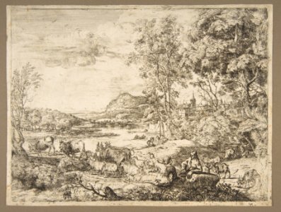Shepherd and Shepherdess Conversing in a Landscape MET DP816334