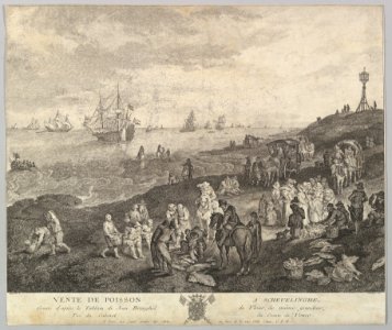 Selling Fish at Scheveningen (Vente de Poisson a Schevelinghe -sic-) after the painting in the collection of the Comte de Vence MET DP825772