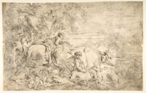 Shepherds with their Flock MET DP816520