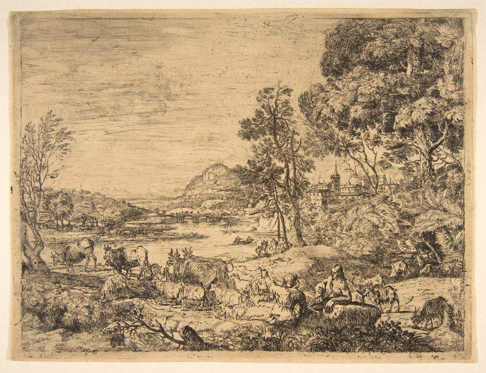 Shepherd and Shepherdess Conversing in a Landscape MET DP816351