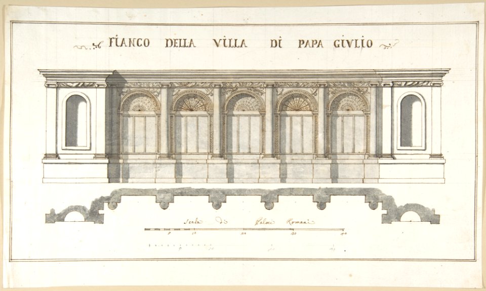 Side Elevation of the Villa of Pope Julius -III.- MET DP801728