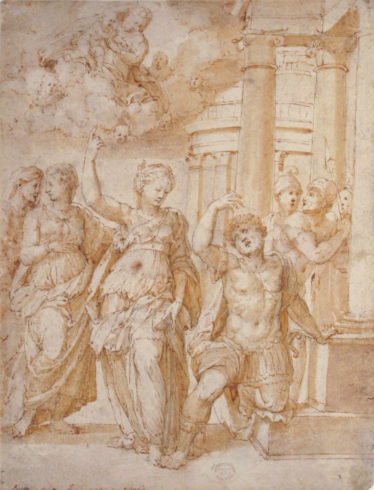 Sibyl Announcing the Birth of Christ to the Emperor Augustus MET 80.3.147