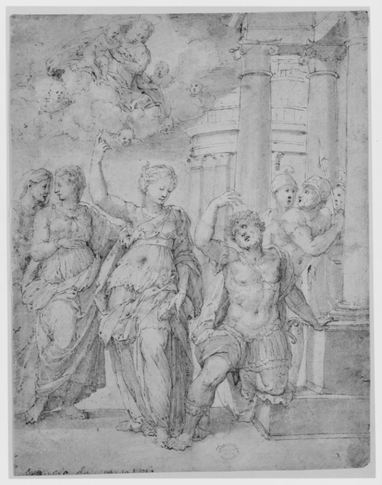 Sibyl Announcing the Birth of Christ to the Emperor Augustus MET 37063