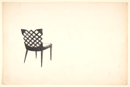 Side Chair with Lattice-Style Back (Perspective) MET DP812173