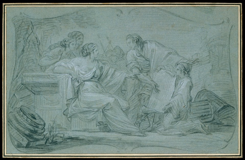 Semiramus Inspecting a Plan of Babylon MET DT5935
