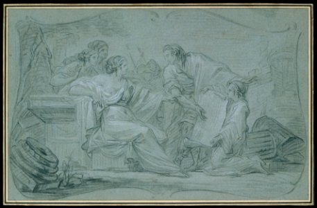 Semiramus Inspecting a Plan of Babylon MET DT5935