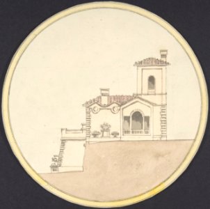 Side Elevation of an Italian Villa Style House MET DP806373