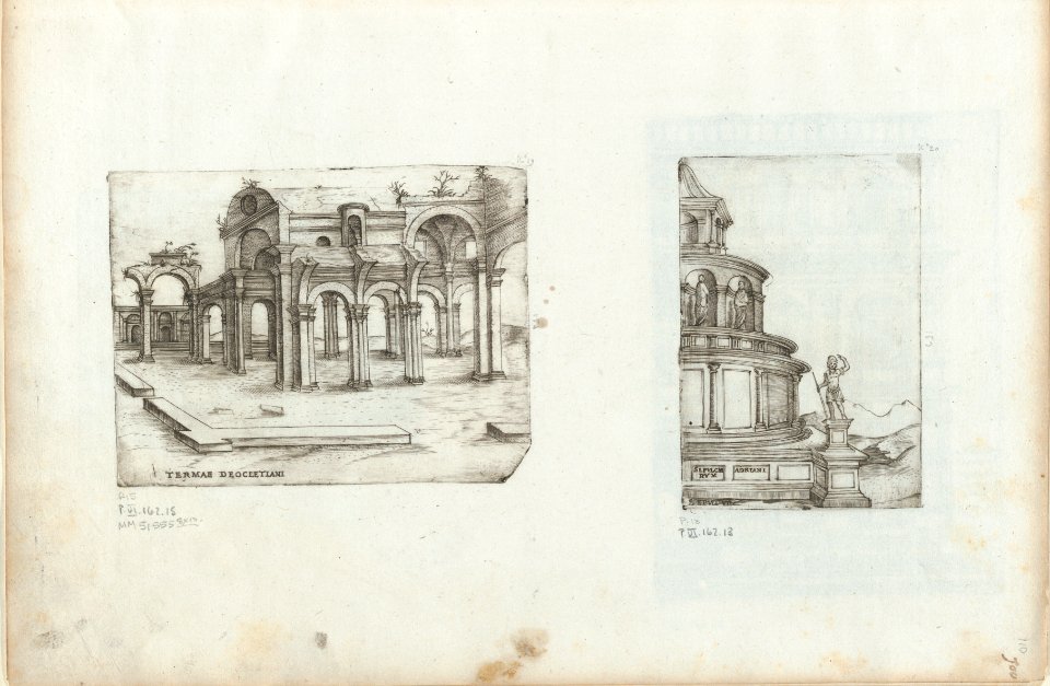 Sepulchrum Adriani, from a Series of Prints depicting (reconstructed) Buildings from Roman Antiquity MET DP874984
