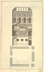Side of the Staircase, Houghton Hall, Norfolk, Elevation MET DP829102