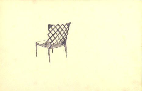 Side Chair with Lattice-Style Back (Perspective) MET 1989.1105.4 VERSO