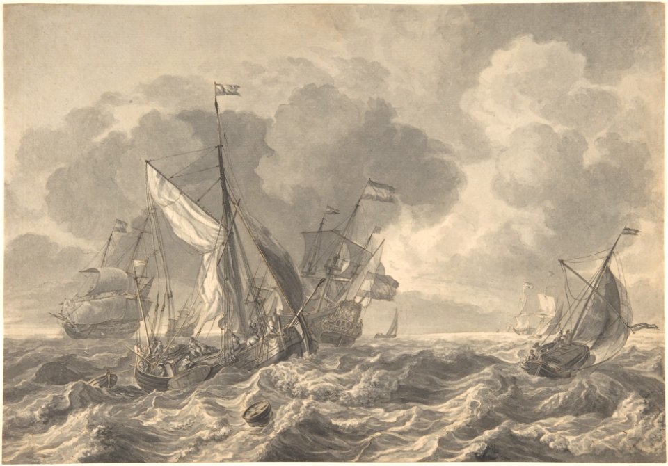 Ships in a Stormy Sea MET DP800915